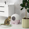 PawHut Cat Litter Box with Lid, Enclosed Kitty Litter Box with Scoop, Leaking Sand Pedal, Top Handle, Pink