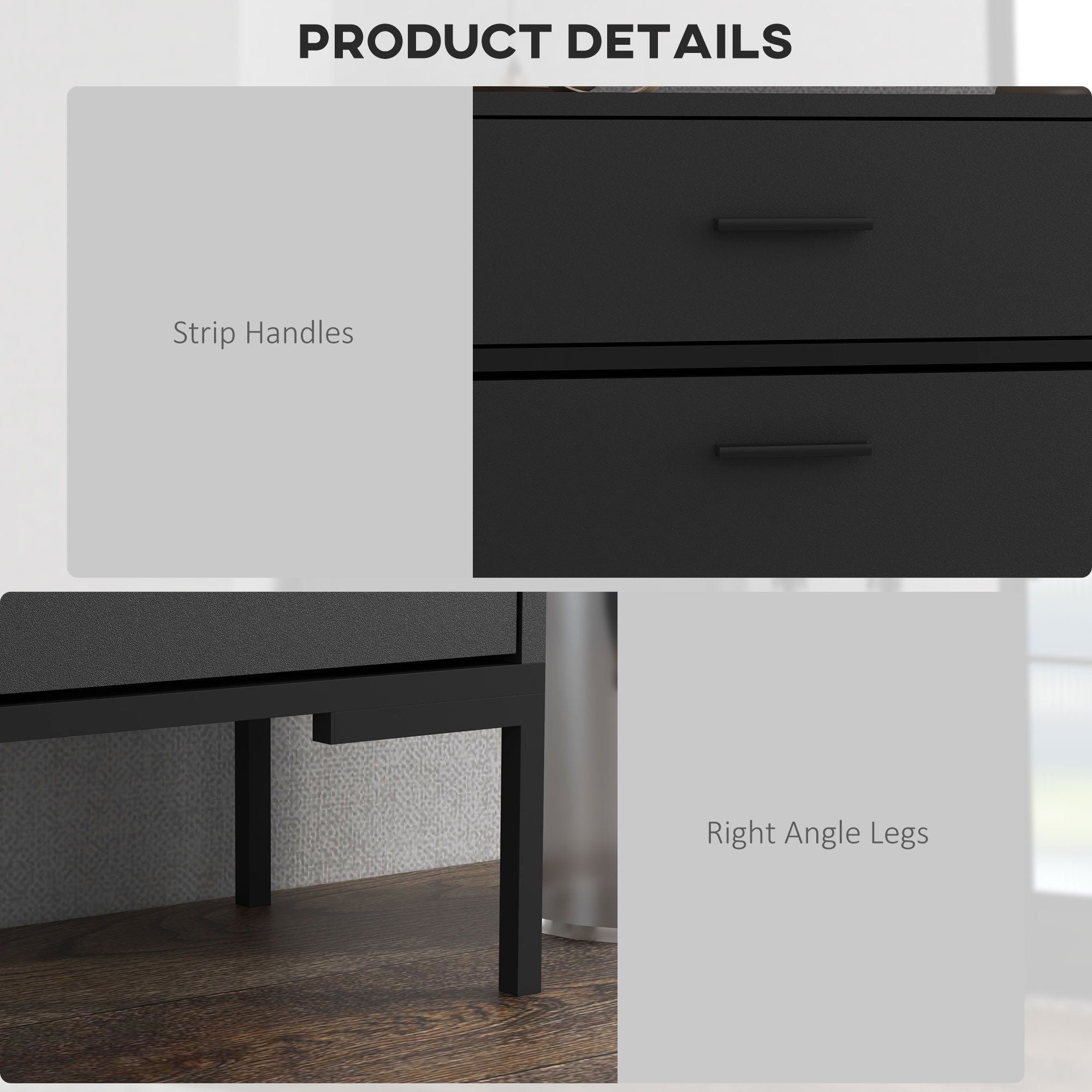 HOMCOM Modern Shoe Cabinet with 2 Flip Doors, Drawer and Adjustable Shelf, 12 Pair Shoe Storage Cabinet for Entryway, Hallway, Black