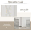 HOMCOM 4 Panel Room Divider, 5.6 Ft Folding Privacy Screen, Freestanding Wooden Wall Partition for Bedroom, Office, White