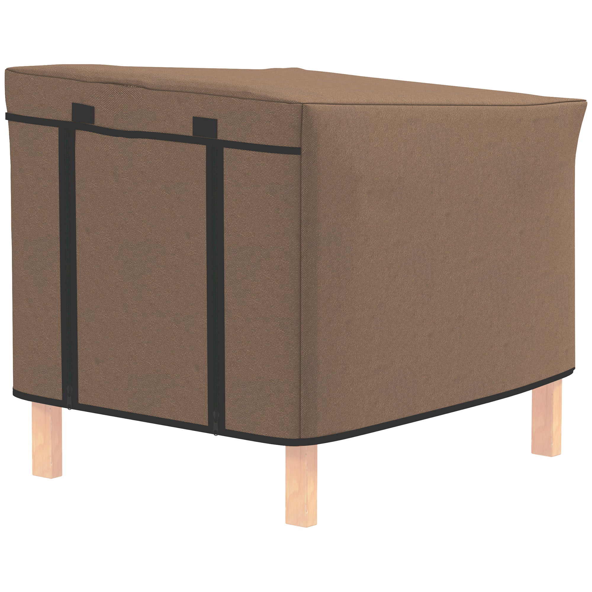PawHut Rabbit Hutch Cover, Guinea Pig Hutch Cover 600D Waterproof Windproof, Outdoor Animal Hutch Cover Fit the X-D2-0047 and Similar Model Rabbit Hutch, 43 x 52 x 37 cm, Brown