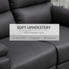 HOMCOM Loveseat Recliner Sofa, 2 Seater Reclining Chair with Footrest and Split Backrest, Dark Grey