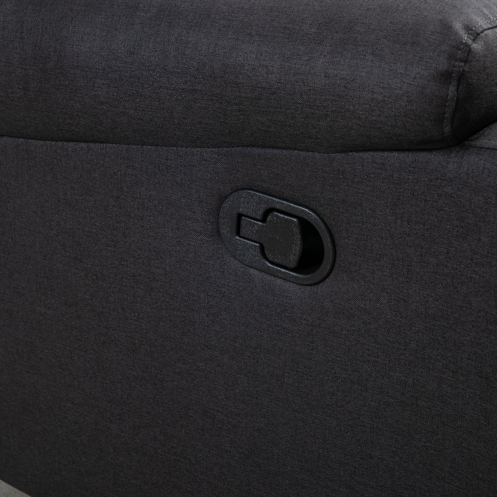 HOMCOM Loveseat Recliner Sofa, 2 Seater Reclining Chair with Footrest and Split Backrest, Dark Grey