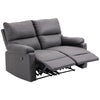 HOMCOM Loveseat Recliner Sofa, 2 Seater Reclining Chair with Footrest and Split Backrest, Dark Grey