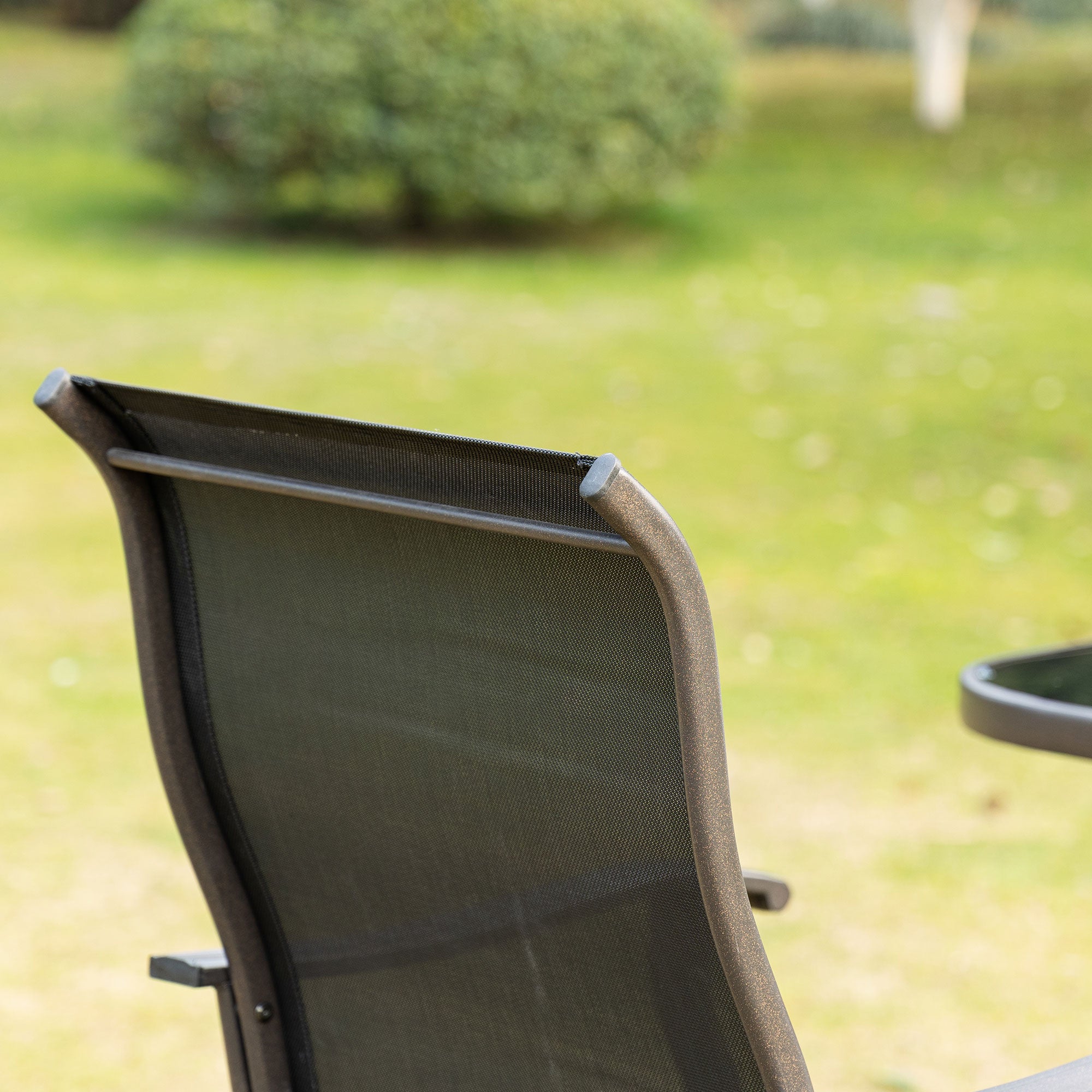 Outsunny Outdoor Swivel Bar Stools Set of 2, 2 Piece Bar Height Patio Chairs with High Back, Curved Armrests and Steel Frame for Balcony, Poolside, Backyard, Black