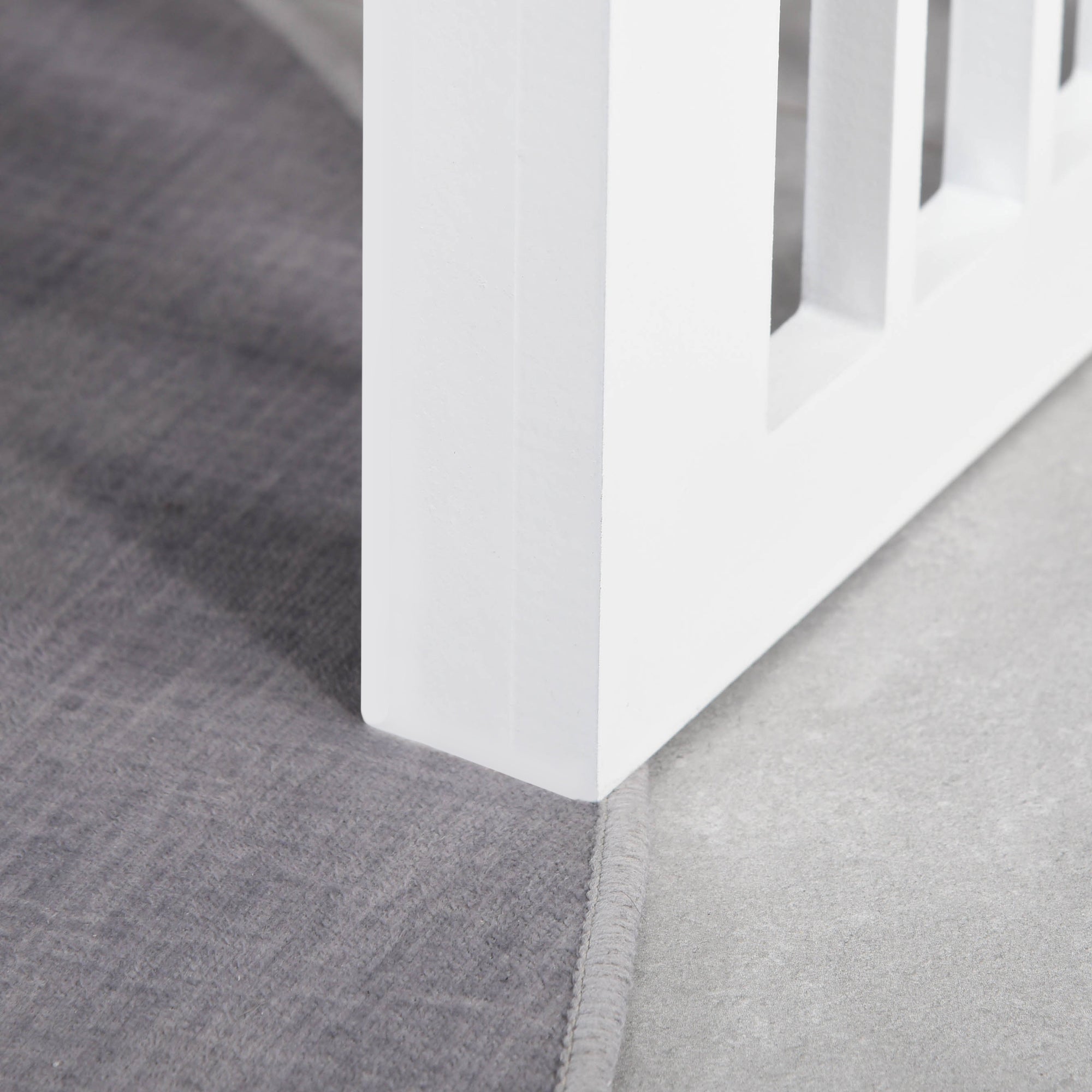 PawHut Raised Dog Bowl Feeding Bowls with Stand for Extra Small and Small Dogs Elevated Pet Bowls Water Food Feeder 44L x 24W x 15H cm - White