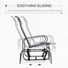 Outsunny Patio Glider with Breathable Mesh Fabric, Outdoor Glider Chair, Garden Rocking Gliding Seat for Patio, Yard, Porch, Beige