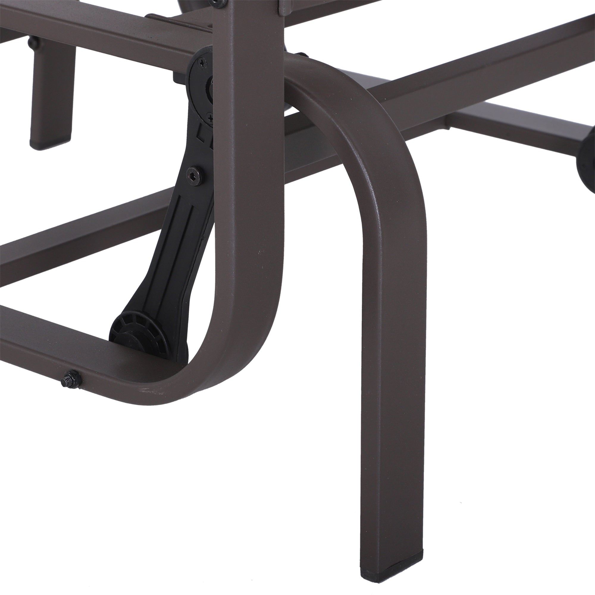 Outsunny Patio Glider with Breathable Mesh Fabric, Outdoor Glider Chair, Garden Rocking Gliding Seat for Patio, Yard, Porch, Beige