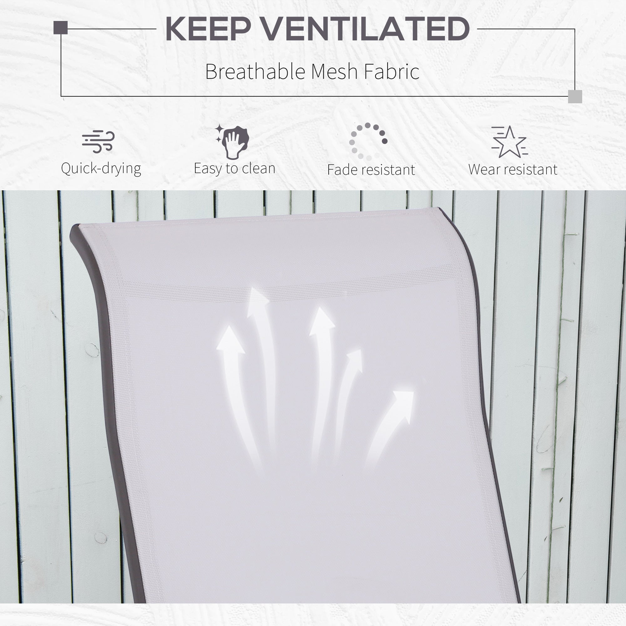 Outsunny Patio Glider with Breathable Mesh Fabric, Outdoor Glider Chair, Garden Rocking Gliding Seat for Patio, Yard, Porch, Beige