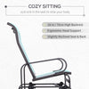 Outsunny Patio Glider with Breathable Mesh Fabric, Outdoor Glider Chair, Garden Rocking Gliding Seat for Patio, Yard, Porch, Beige