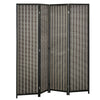 HOMCOM 4 Panel Room Divider, 6 Ft Tall Indoor Portable Folding Privacy Screens, Bamboo Hand-Woven Freestanding Partition Wall Divider for Home Office, Brown