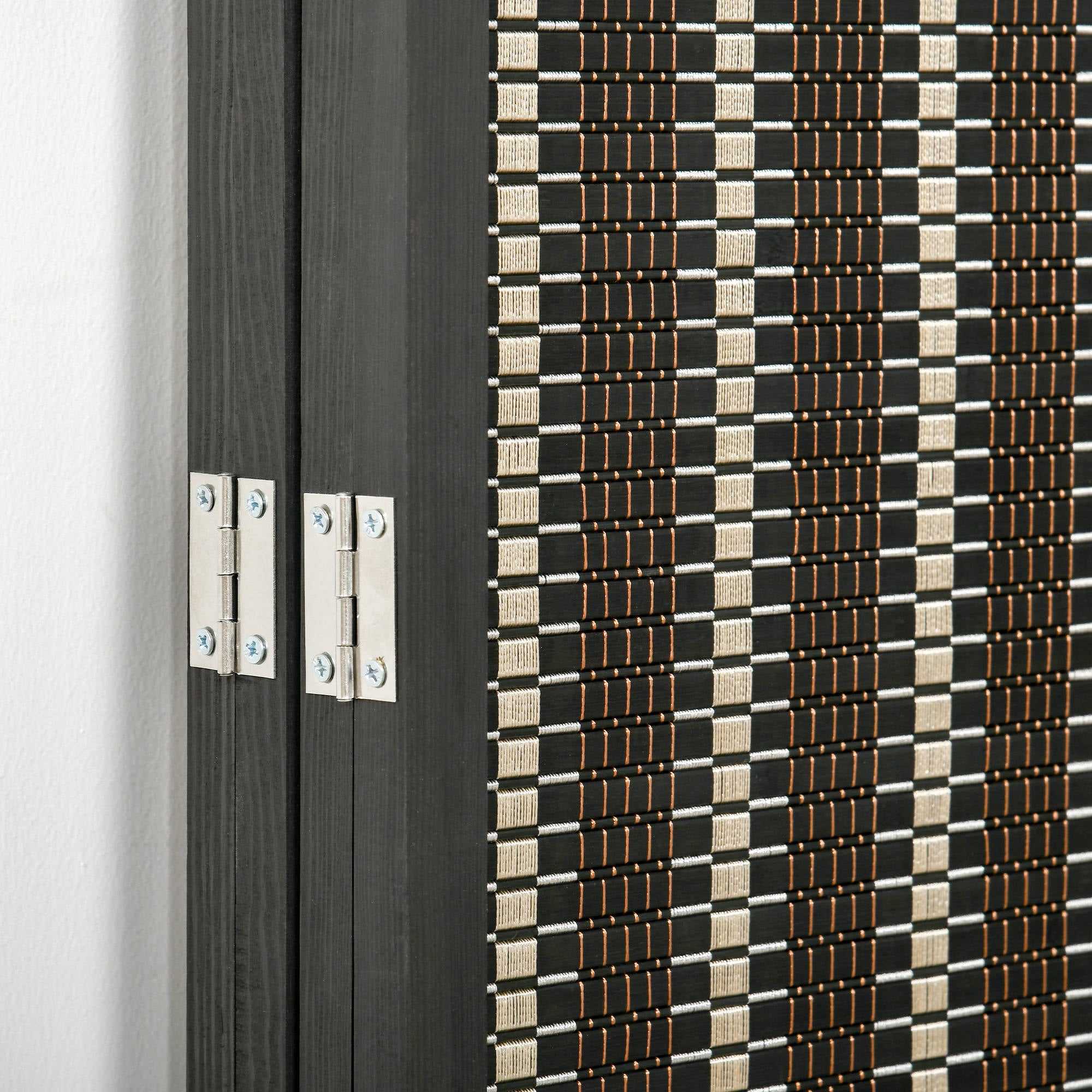 HOMCOM 4 Panel Room Divider, 6 Ft Tall Indoor Portable Folding Privacy Screens, Bamboo Hand-Woven Freestanding Partition Wall Divider for Home Office, Brown