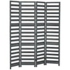 HOMCOM 5.6 Ft. Tall 4-Panel Room Divider, Louvred Pattern Freestanding Folding Privacy Screen Panels, Partition Wall Divider for Indoor Bedroom Office