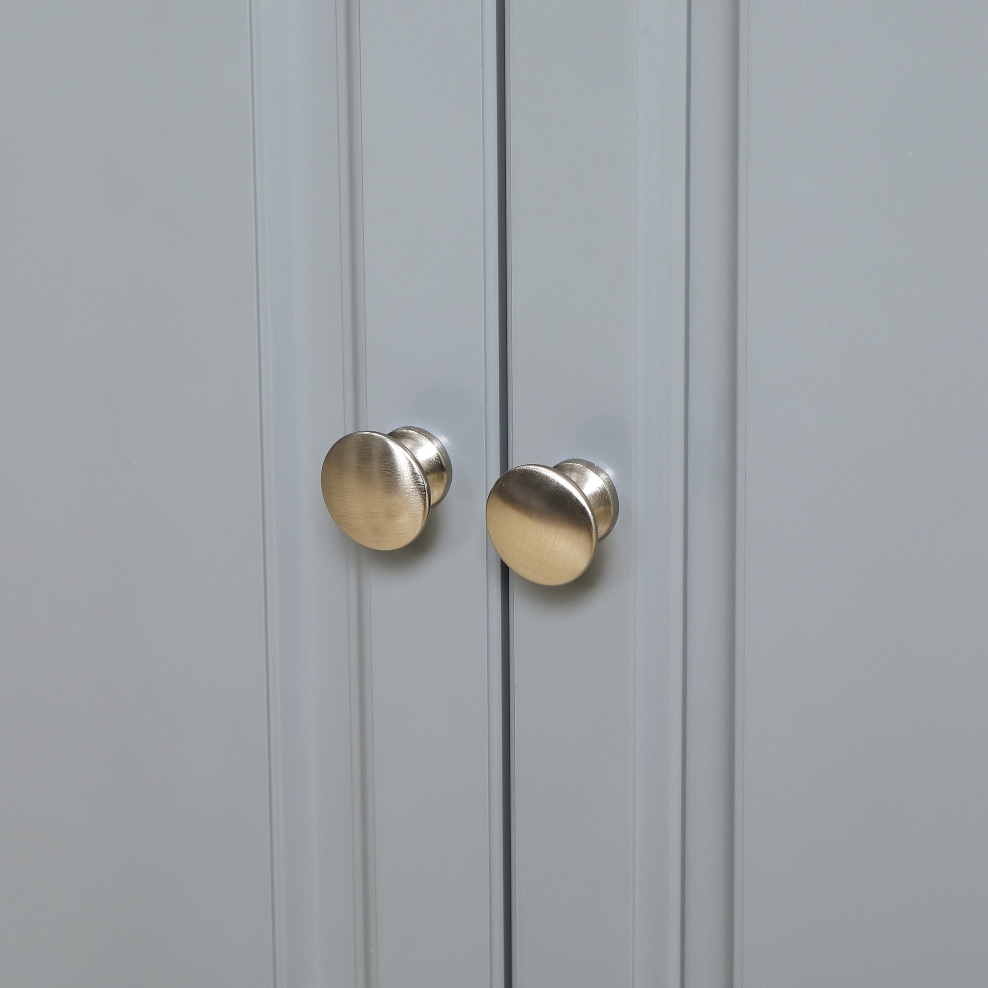 HOMCOM Kitchen Island with Storage, Rolling Kitchen Island with Drop Leaf, Solid Wood Top, 2 Drawers, 2 Cabinets, Adjustable Shelves and Knife Rack, Grey