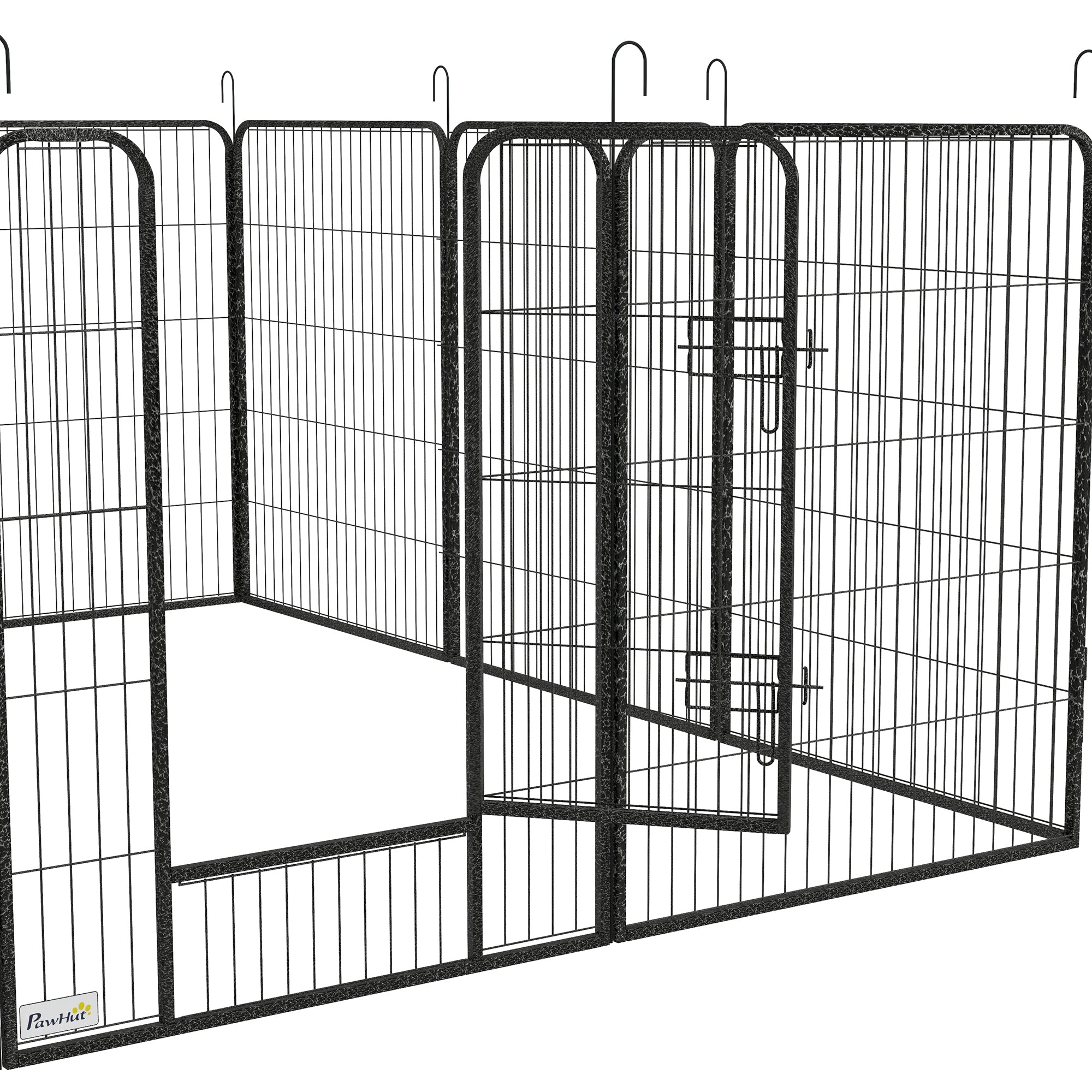 PawHut Dog Pen 12 Panels Puppy Pen Heavy Duty Pet Playpen for Indoor Outdoor for Dogs, Rabbits, Ducks 100cm High