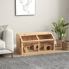 PawHut Wooden Hamster Cage, 33.5"L Hamster Habitat, Small Animal Cage for Syrian Drawf Hamster Gerbils Mice with Suspension Bridge, Ladders, Openable Top, Platform, Natural Wood