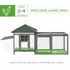 PawHut 77" Chicken Coop Hen House Rabbit Hutch Poultry Cage Pen Outdoor Backyard with Nesting Box Run White and Dark gray