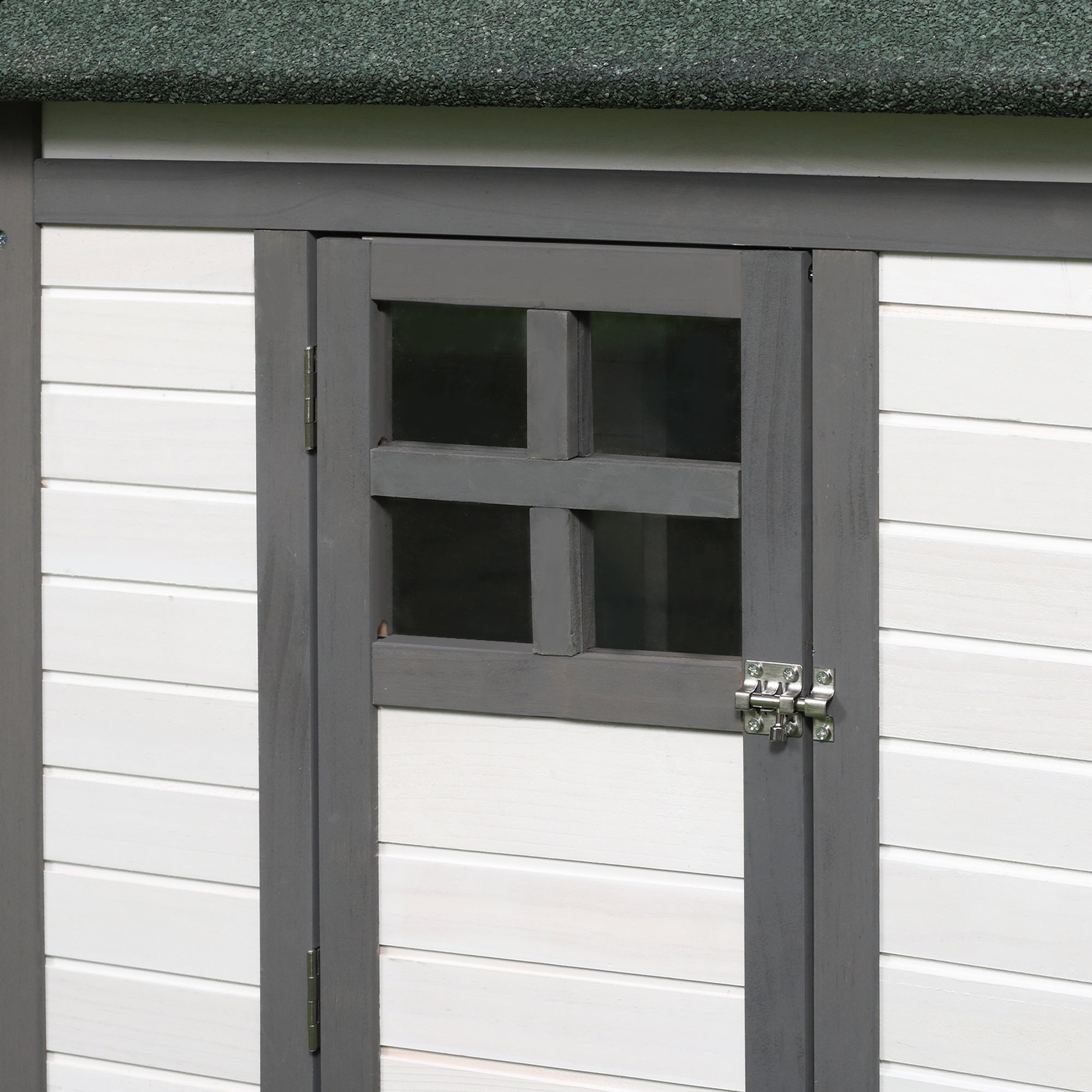 PawHut Chicken Coop with Chicken Run, Outdoor Hen House Poultry Cage with Nesting Box, Openable Top, 196 x 76 x 97cm, Grey