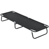 Outsunny Folding Camping Cot for Adults Portable Outdoor Sleeping Bed for Office Beach Home, Black