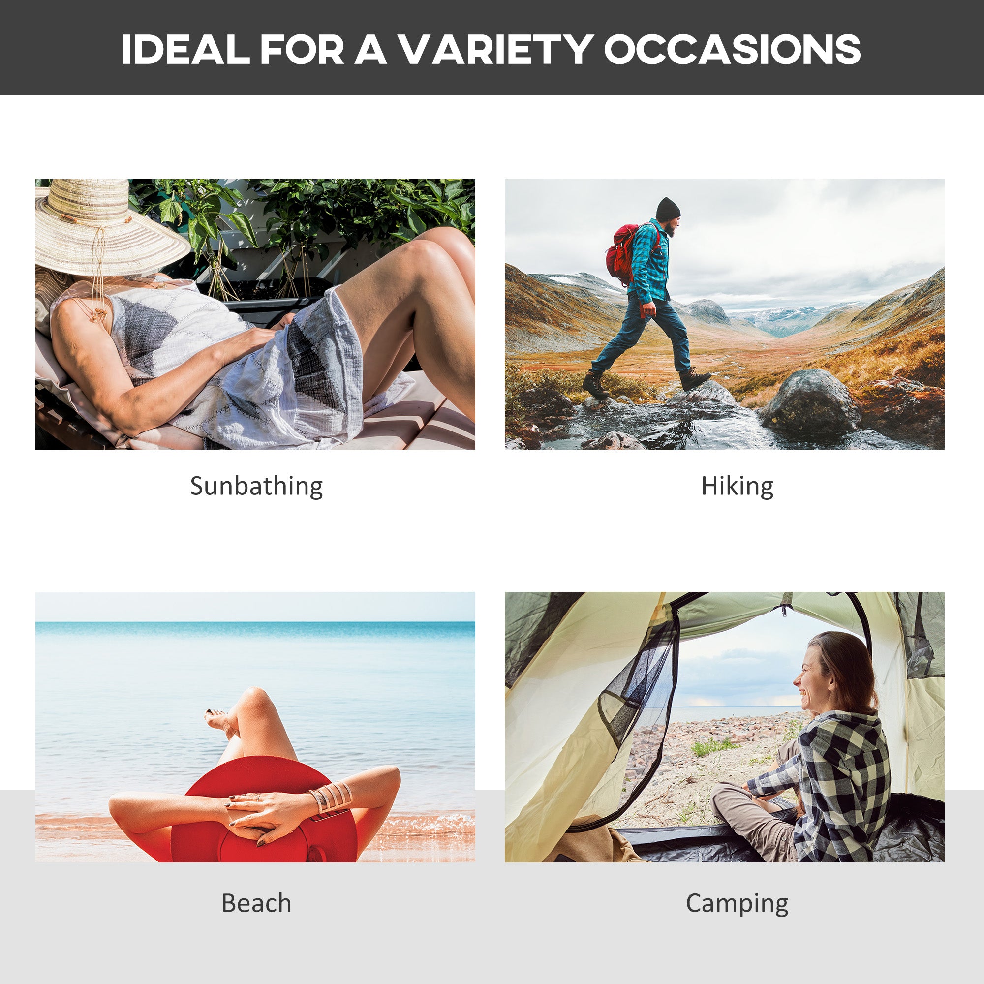 Outsunny Folding Camping Cot for Adults Portable Outdoor Sleeping Bed for Office Beach Home, Black