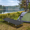 Outsunny Folding Camping Cot for Adults Portable Outdoor Sleeping Bed for Office Beach Home, Black