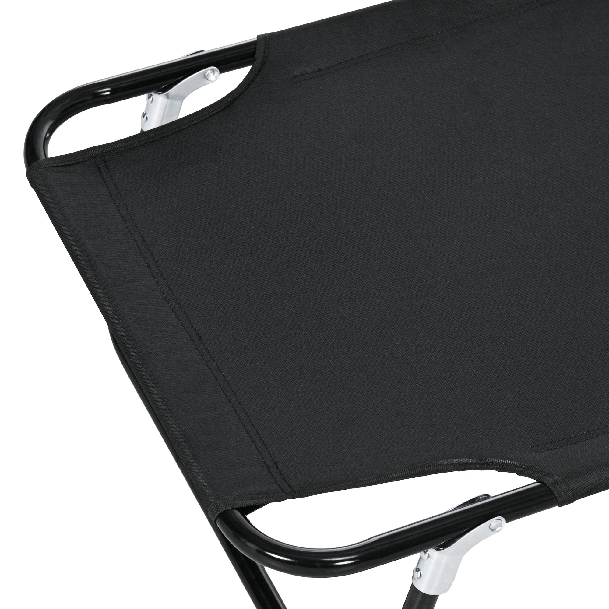 Outsunny Folding Camping Cot for Adults Portable Outdoor Sleeping Bed for Office Beach Home, Black