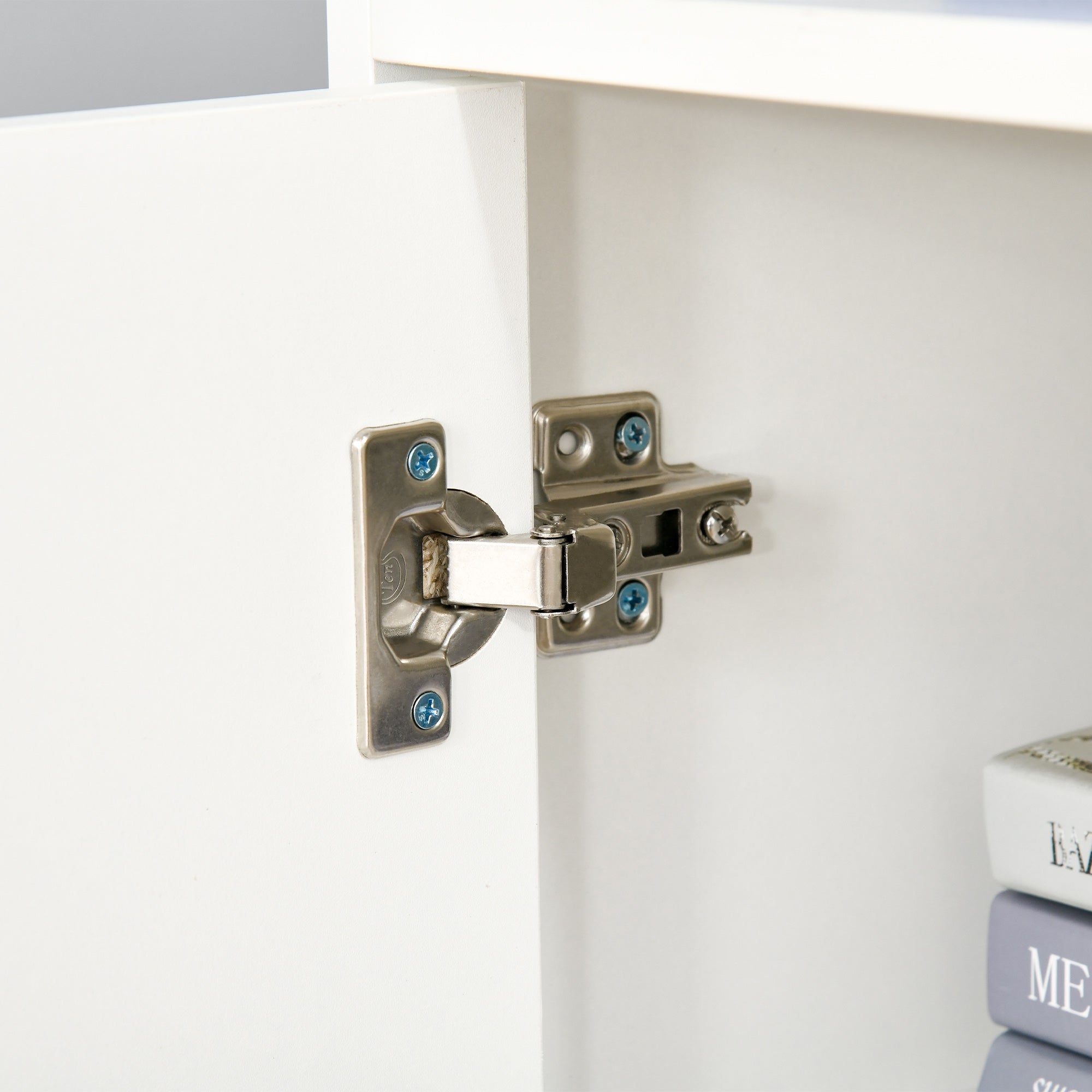 HOMCOM Computer Desk with Keyboard Tray and Drawers, Writing Desk, Home Office Workstation, White