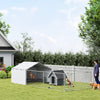 PawHut Outdoor Dog Kennel with Waterproof & UV-Resistant Cover, Dog Run with Secure Lock for Small Medium Large Dogs, 19.7' x 7.5' x 4.9'
