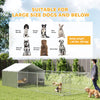 PawHut Outdoor Dog Kennel with Waterproof & UV-Resistant Cover, Dog Run with Secure Lock for Small Medium Large Dogs, 19.7' x 7.5' x 4.9'