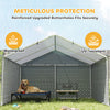 PawHut Outdoor Dog Kennel with Waterproof & UV-Resistant Cover, Dog Run with Secure Lock for Small Medium Large Dogs, 19.7' x 7.5' x 4.9'