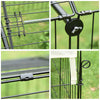 PawHut Indoor Ferret Cage Metal Chicken Run, Outdoor Dog Kennel Catio with Water-Resistant Cover, Portable Small Animal Playpen for Rabbit Guinea Pig, 86.5" x 40.5" x 40.5", Beige