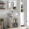 kleankin Bathroom Mirror Cabinet, Wall Mounted Medicine Cabinet with Double Doors and Adjustable Shelf, White