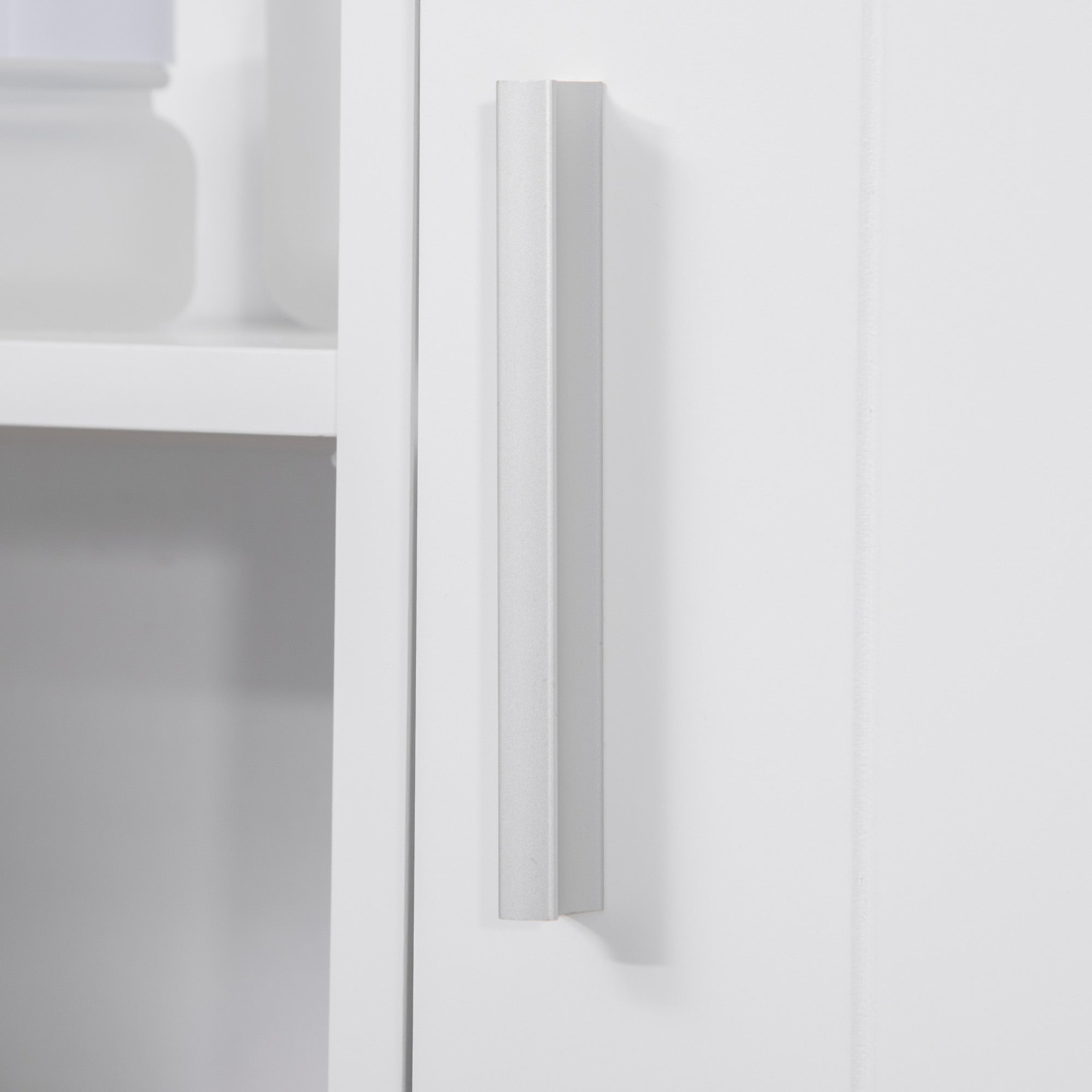 kleankin Bathroom Mirror Cabinet, Wall Mounted Medicine Cabinet with Double Doors and Adjustable Shelf, White