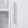kleankin Bathroom Mirror Cabinet, Wall Mounted Medicine Cabinet with Double Doors and Adjustable Shelf, White