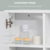 kleankin Bathroom Mirror Cabinet, Wall Mounted Medicine Cabinet with Double Doors and Adjustable Shelf, White