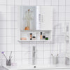 kleankin Bathroom Mirror Cabinet, Wall Mounted Medicine Cabinet with Double Doors and Adjustable Shelf, White