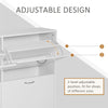 HOMCOM Shoe Cabinet for Entryway Hallway Shoe Organizer with 4 Flip Drawers and Adjustable Shelves for 24 Pairs of Shoes, White
