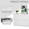 HOMCOM Shoe Cabinet for Entryway Hallway Shoe Organizer with 4 Flip Drawers and Adjustable Shelves for 24 Pairs of Shoes, White