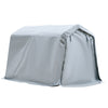 Outsunny 8'x6' Outdoor Storage Shelter with Rollup & Zipper Door, Heavy Duty Carport Shed for Motorcycle Garden Storage, Grey