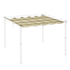 Outsunny Retractable Replacement Pergola Canopy for 10' x 10' Pergola, Pergola Cover Replacement, Beige