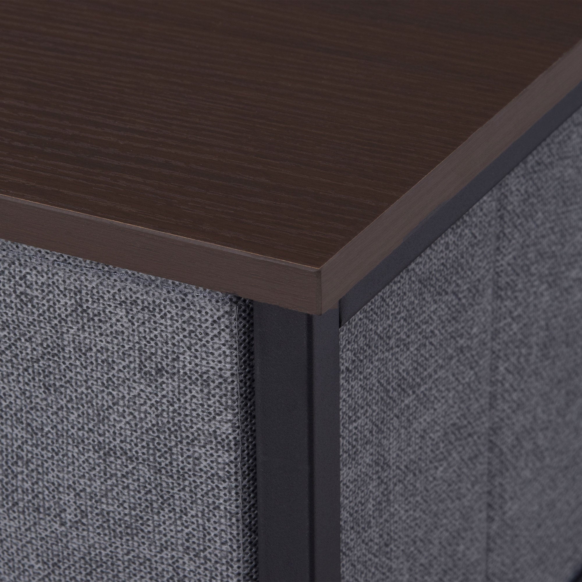 HOMCOM Dresser for Bedroom with 7 Drawers, Chest of Drawers with Metal Frame,  Fabric Dresser for Living Room, Entryway, Hallway, Dark Grey