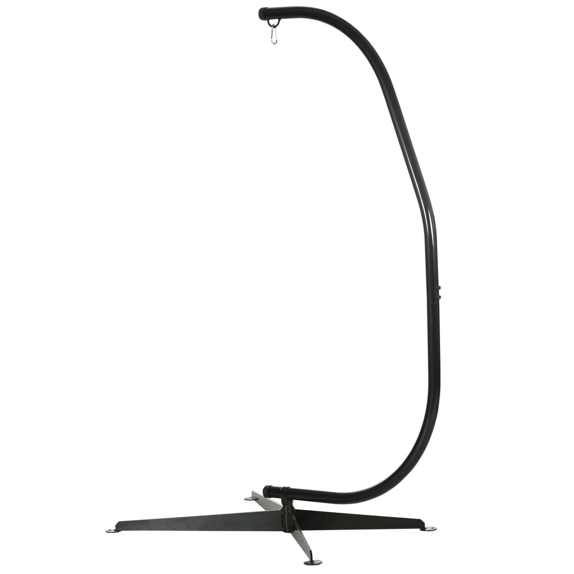 Outsunny Hanging Hammock Stand Hammock Chair Stand C Stand Steel Heavy Duty Stand for Hanging Hammock Air Porch Swing Chair Indoor Outdoor (Only Construction)