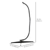 Outsunny Hanging Hammock Stand Hammock Chair Stand C Stand Steel Heavy Duty Stand for Hanging Hammock Air Porch Swing Chair Indoor Outdoor (Only Construction)
