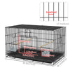 PawHut Birdcage for Canaries, Lovebirds Finches, Budgie Cage with Removable Tray, Bottom Mesh Panel, Wooden Perches, Swing, Ramp, Food Containers, 30" L x 18" W x 18" H