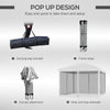Outsunny 10' x 10' Pop Up Canopy Tent Gazebo with Removable Mesh Sidewall Netting, Carry Bag for Backyard Patio Outdoor, Cream