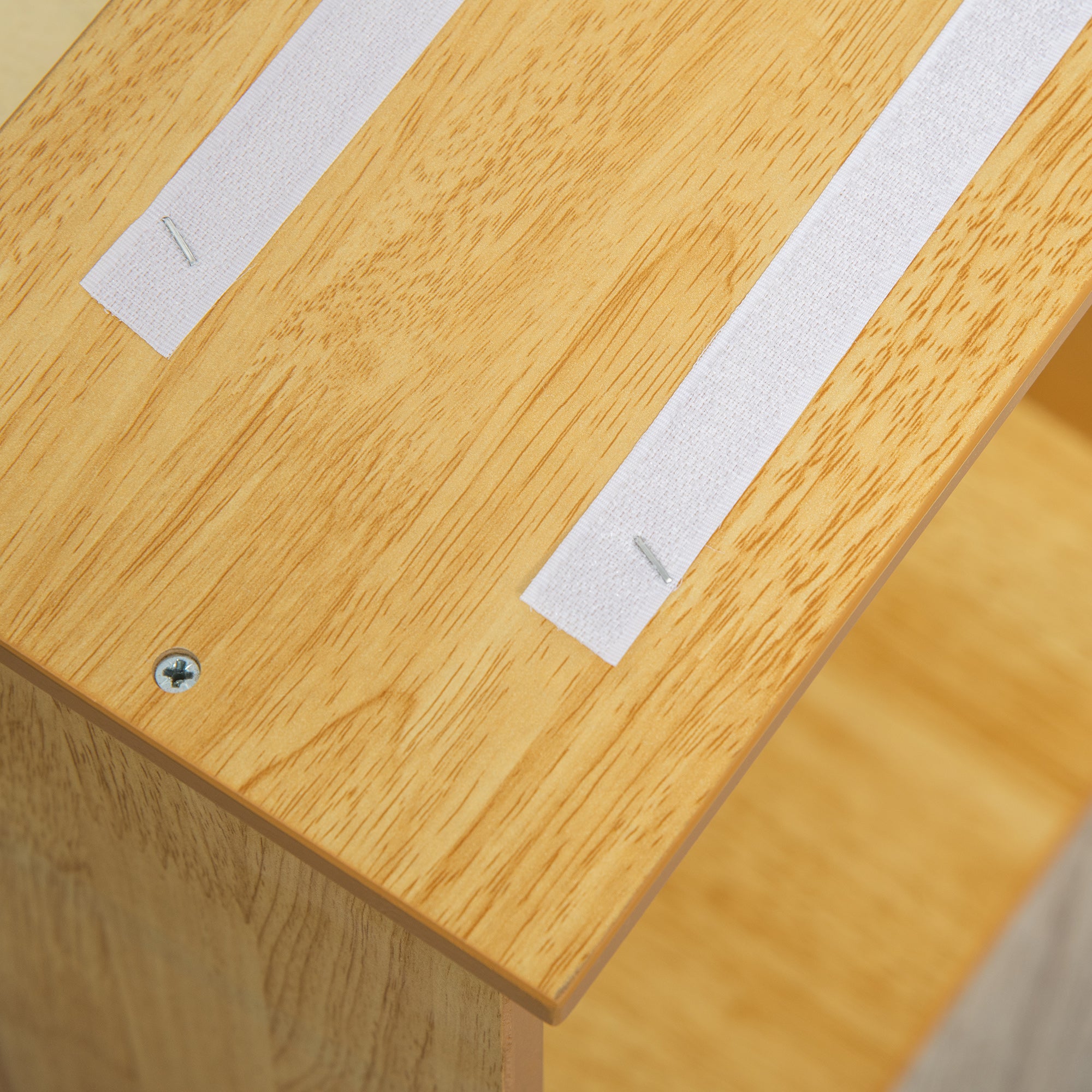 PawHut Pet Stairs Dog Steps for High Bed, 4 Levels Dog Stairs for Car, Wooden Cat Ladder with Non-Slip Carpet, 15.7" L x 23.2" W x 21.3" H, Natural Wood