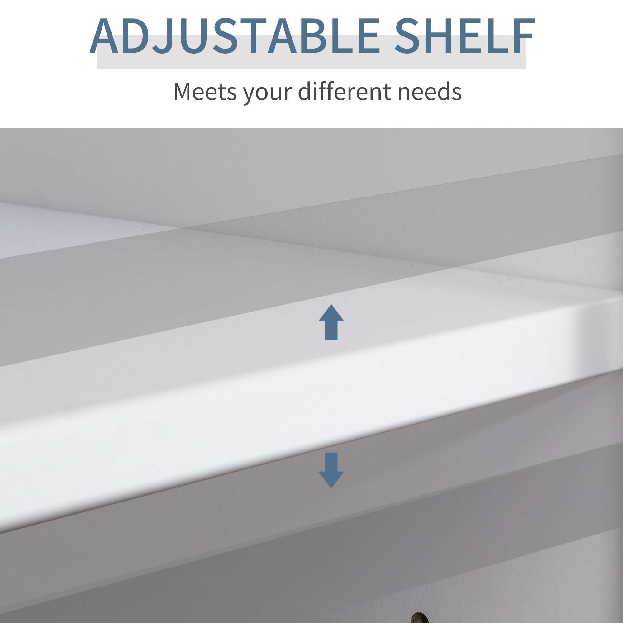 HOMCOM Computer Desk with Storage Drawers, Study Writing Table with Cabinet Adjustable Shelf for Home Office Workstation Bedroom, White