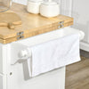 HOMCOM Extendable Kitchen Island Cart on Wheels with Counter Drawer Cabinet, Towel Racks Versatile Use for Dining Kitchens Rooms