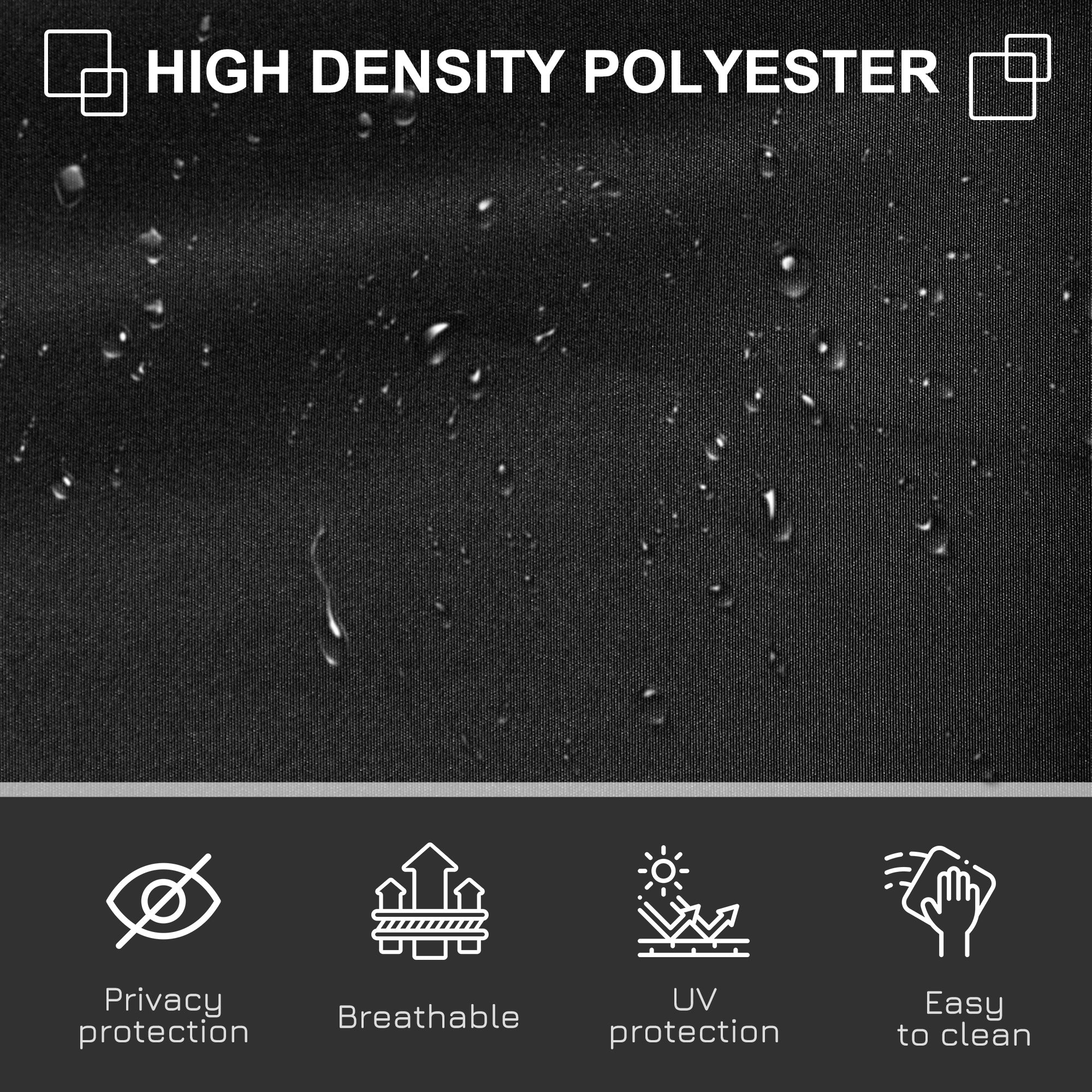 Outsunny 118" x 63" Retractable Side Awning Patio Outdoor Folding Privacy Screen with Resistance to UV Rays & Wind, Black