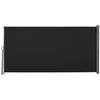 Outsunny 118" x 63" Retractable Side Awning Patio Outdoor Folding Privacy Screen with Resistance to UV Rays & Wind, Black