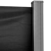 Outsunny 118" x 63" Retractable Side Awning Patio Outdoor Folding Privacy Screen with Resistance to UV Rays & Wind, Black